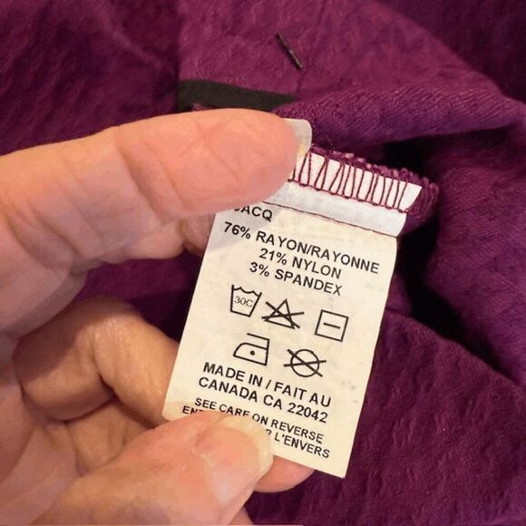 Margaret M Stretch Pencil Skirt Textured Magenta Pull On Size XS - Picture 6 of 7